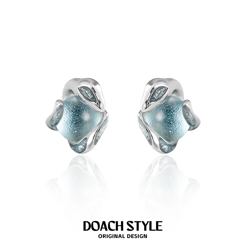 925银耳饰 蛇形耳钉女925纯银灵蛇高级感冷淡风耳饰小众设计耳环