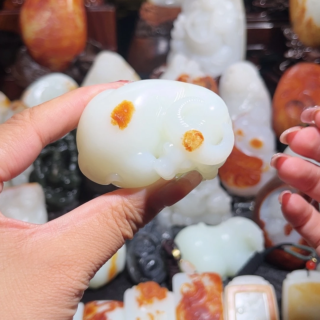 和田玉把件未镶嵌财**进