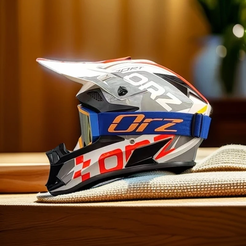 越野头盔电动自行车头盔男女拉力盔山地速降骑行卡丁车全盔3C认证