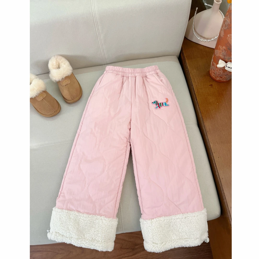 OAOH秋冬季中大童女童百搭洋气韩版加绒卫裤K1C9851