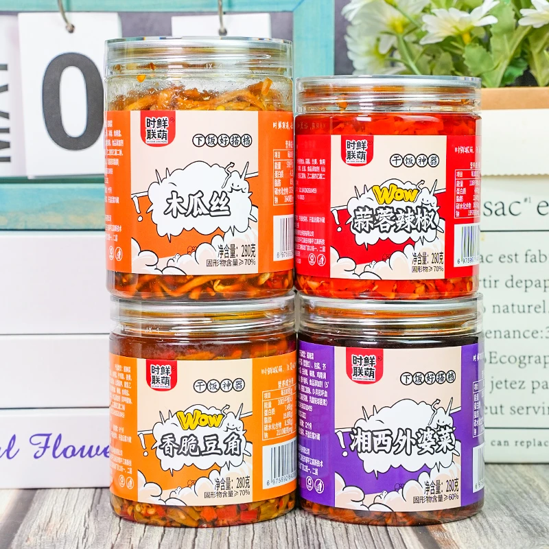 时鲜联萌下饭菜木瓜丝香辣外婆菜酱腌菜榨菜蒜蓉咸菜拌面开味豆角
