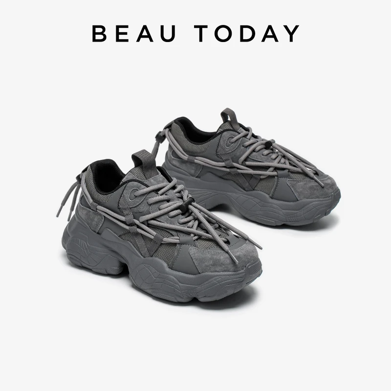 BeauToday厚底老爹鞋休闲跑步鞋轻便运动鞋
