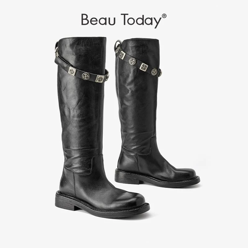 BeauToday【郭晓婷同款】骑士靴新款英伦风休闲保暖保暖瘦时尚