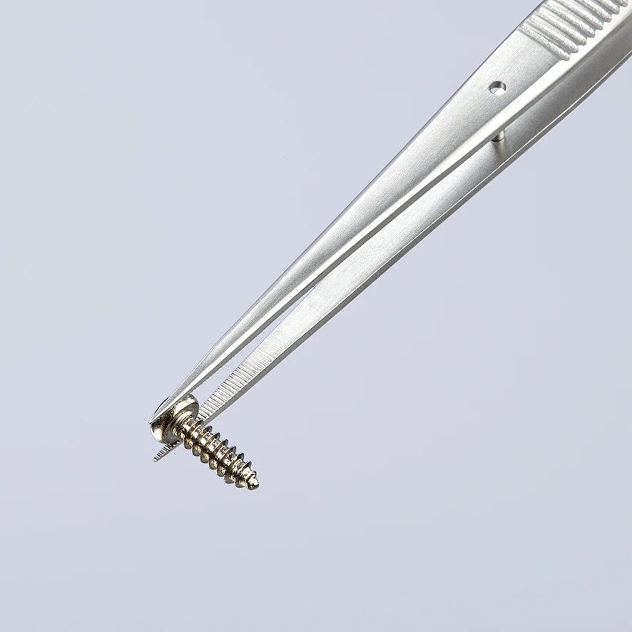 KNIPEX德国进口尖头带定位销精密镊子直柄表面防锈通用防磁防酸