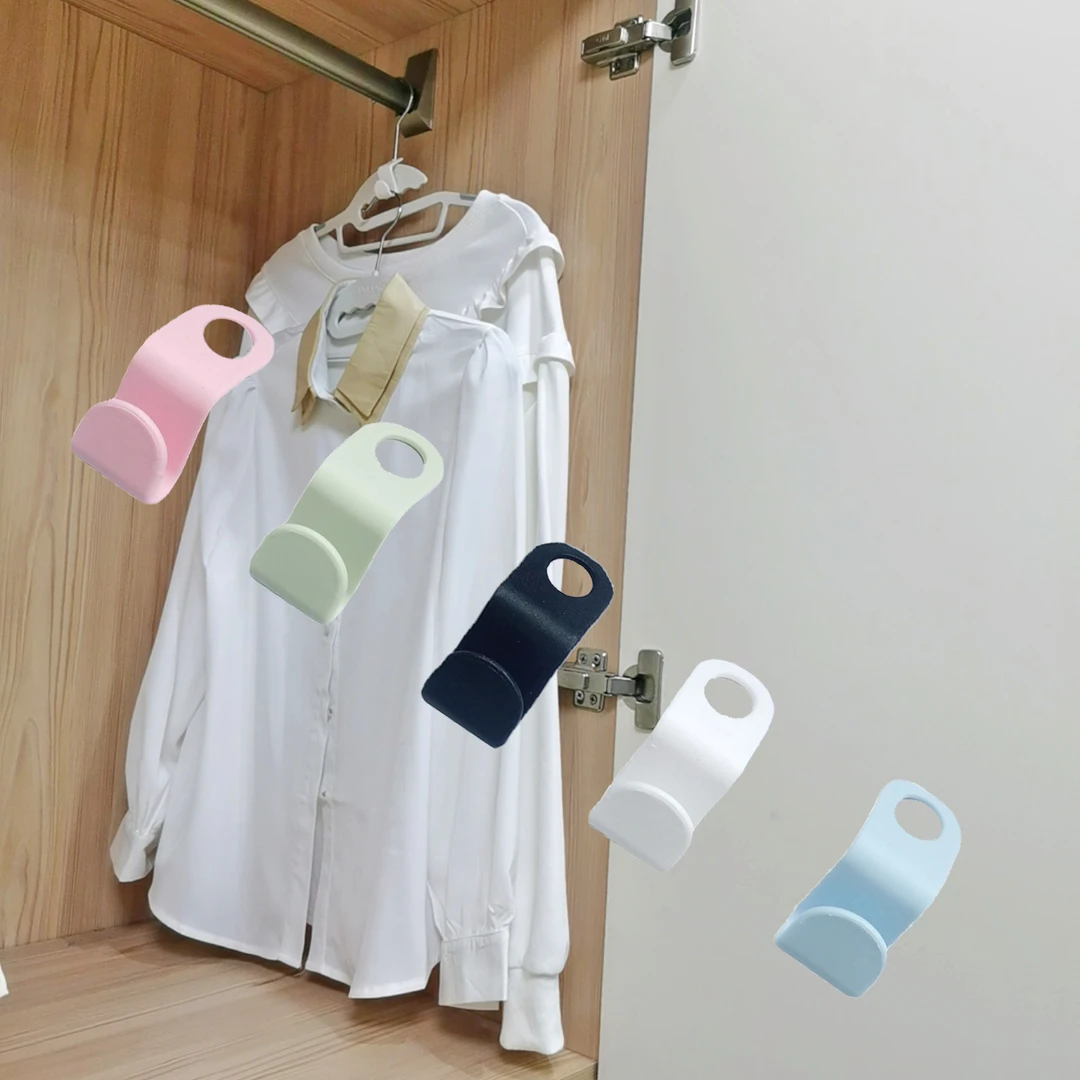 【100个】衣架连接挂钩 多功能衣柜晾衣架叠加收纳塑料衣架钩子简约
