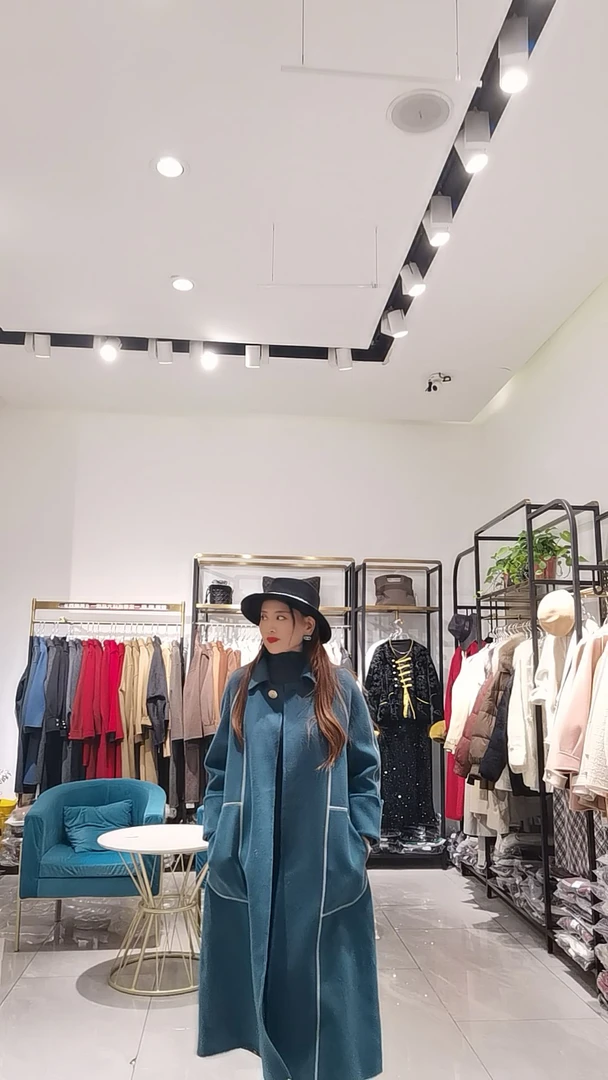 时尚个性双面羊绒大衣