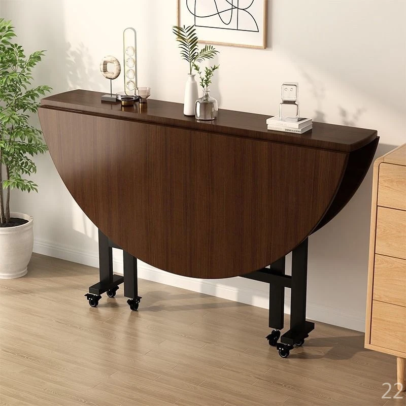 折叠桌子餐桌家用饭桌小户型圆桌多功能免安装可移动简易吃饭桌子