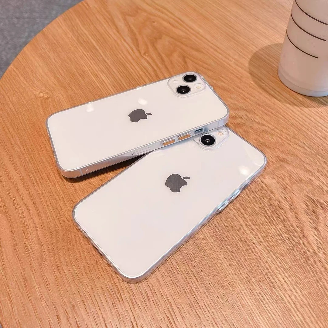 简约透明直边软壳适用iphone13promax苹果12手机壳14promax男女11