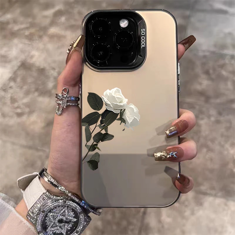 灰霾玫瑰苹果iPhone15promax手机壳14/13闺蜜12/11元气壳xr防摔x