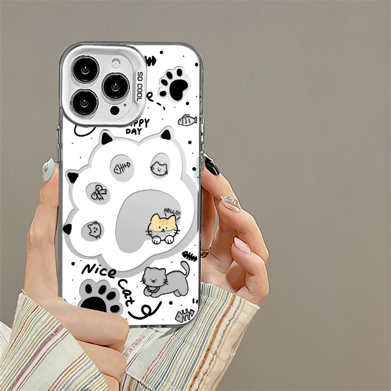 可爱猫爪苹果iPhone15promax手机壳14/13卡通12/11元气壳xr防摔xs