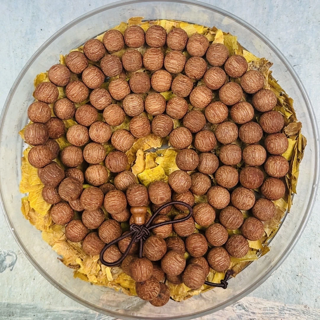 缅甸小叶降真香明黄油金丝密结08.108颗多圈