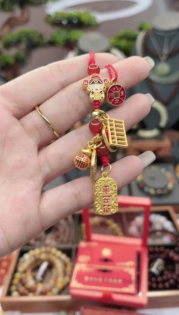 【闪购商品】玛瑙/玉髓套链合金福气满满套链8