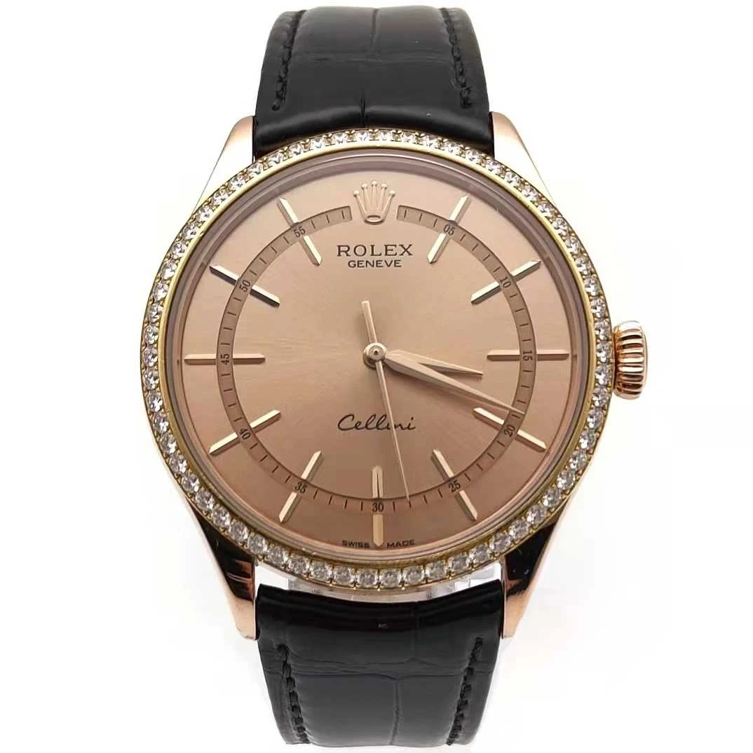99新 Rolex/劳力士 【金缘】切利尼50705/17全套/39mm