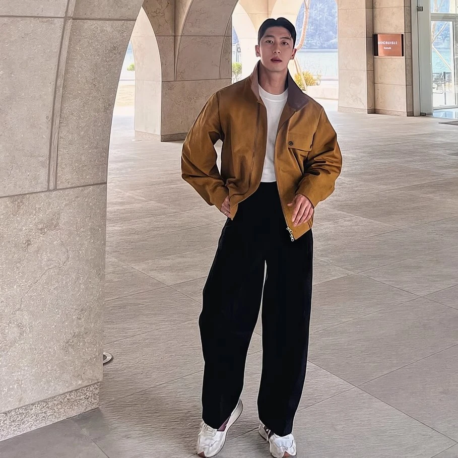 垂坠感阔腿裤男士韩版休闲轻奢高级感潮牌痞帅裤子直筒慵懒风长裤