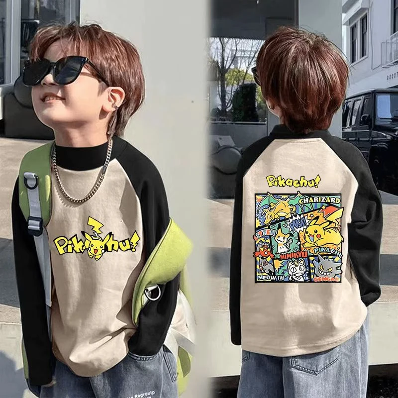 德绒儿童内搭保暖长袖T恤百搭韩版潮男女童加厚上衣打底洋气黑色t