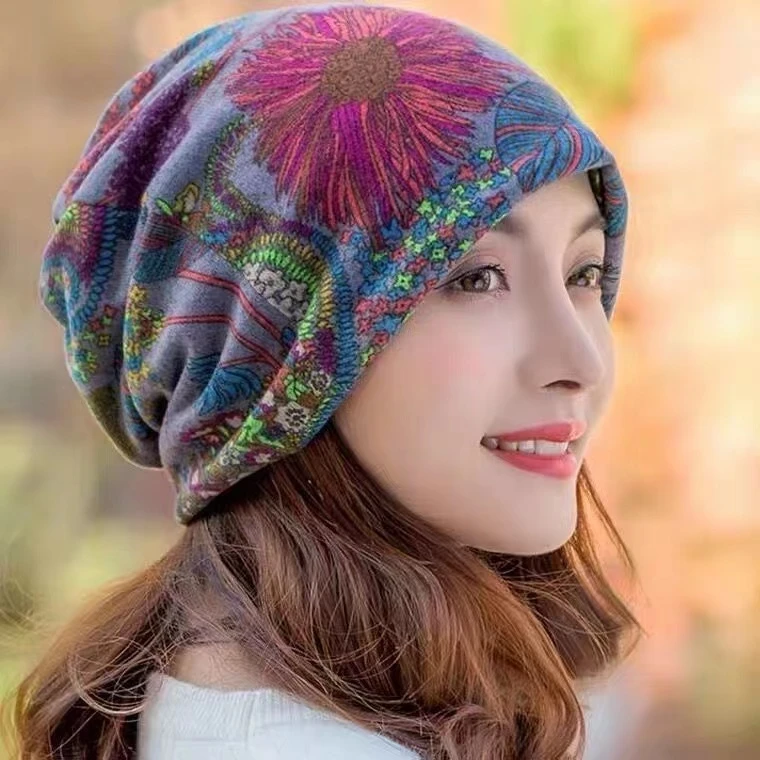 （拍一发二）春秋冬新款百变扭扭帽围脖男女多用帽子脖套包头帽保暖