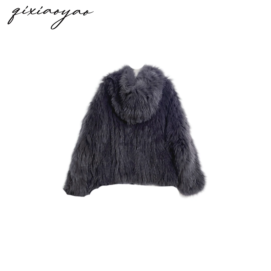 大熊 2024秋季新款设计师款狐狸毛外套#WWAA17009