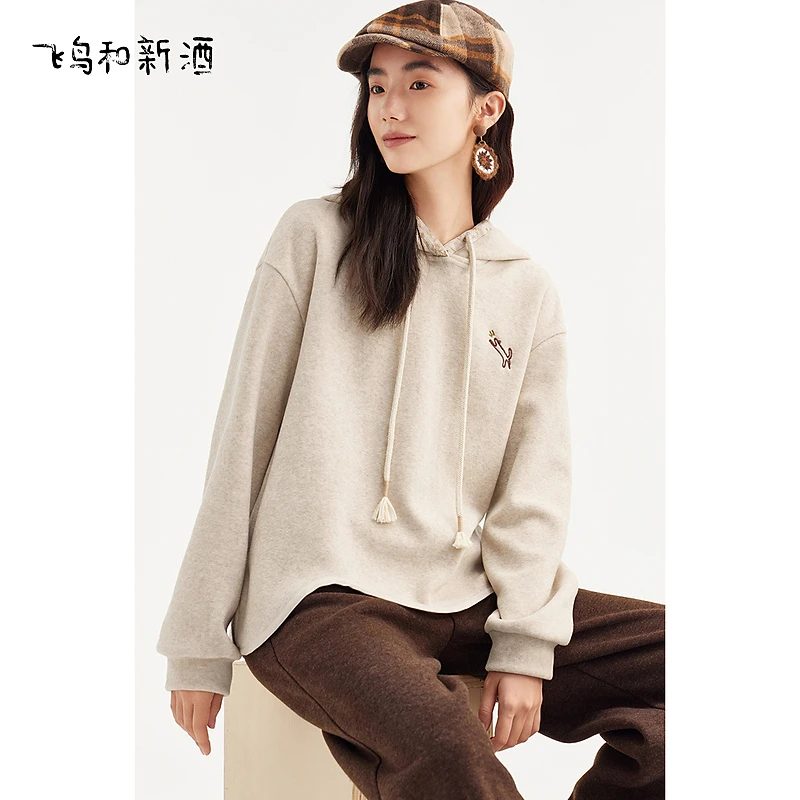 【收官专享】飞鸟和新酒短外套女民族风小个子带帽卫衣FD470101026
