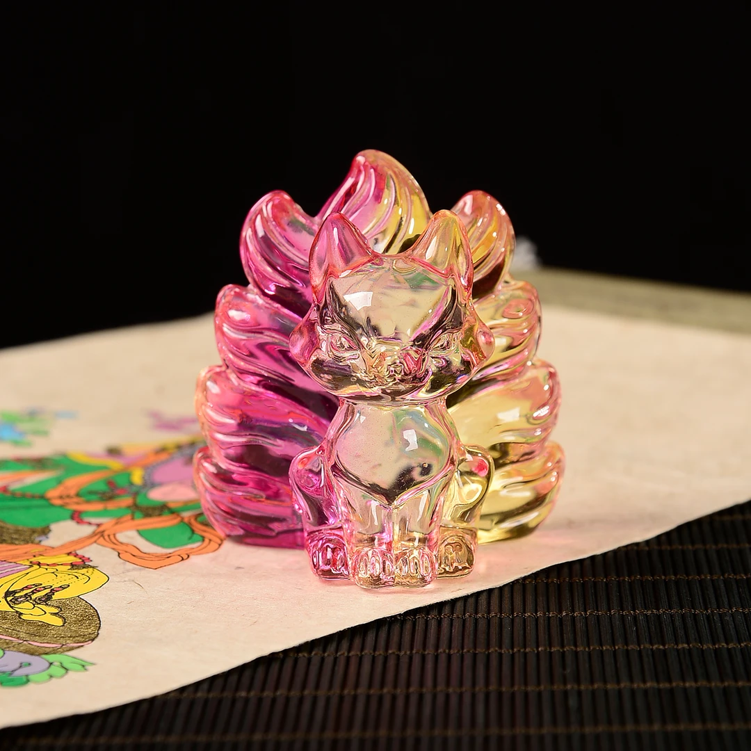 非金属玻璃吊坠 布艺摆件 【三宝】凤九琉璃摆件