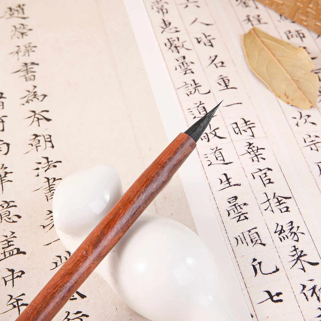 【觀山.子墨】暮染 黑尖紫毫小楷小行书毛笔 出锋1.9cm 口径0.55