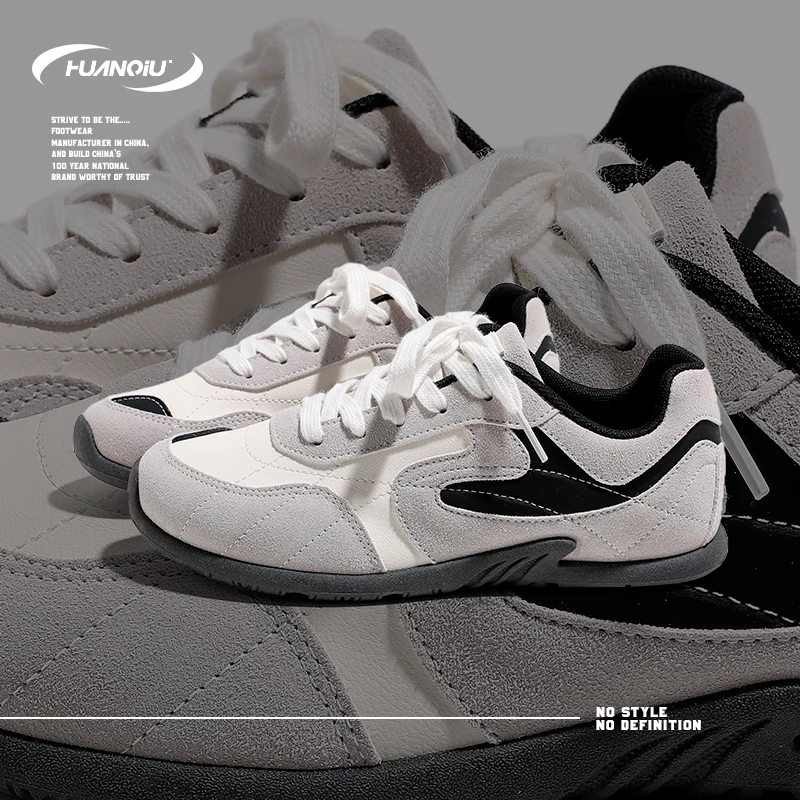 HUANQIU/环球米黑轻便百搭休闲鞋女鞋2024秋季新款学生校园风鞋女