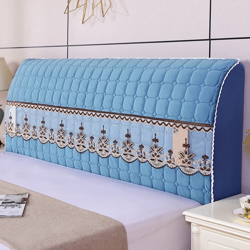 夹棉床头罩弧形木床套靠背 软包全包简单大方新款公主范防尘保护