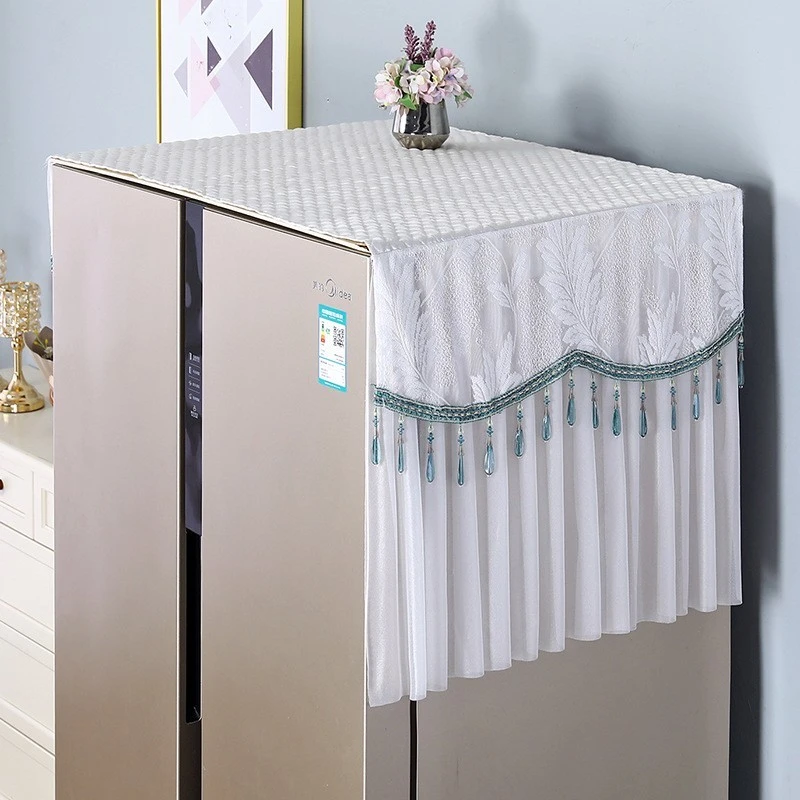 蕾丝冰箱盖布防尘罩对单双开门立式顶部保护罩 防遮灰网红盖布巾