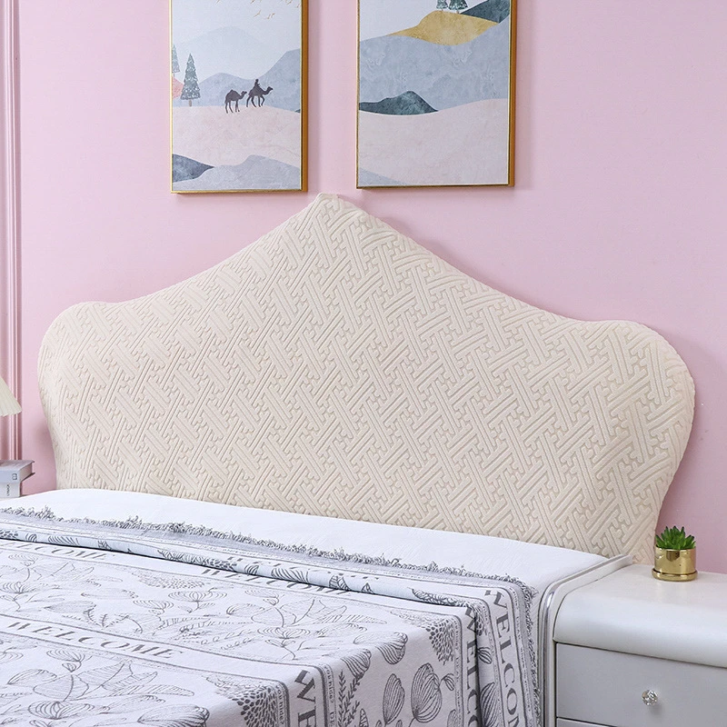 轻奢现代床头罩软包全包弹力套 异弧形加高弧凹凸不规则形状万能