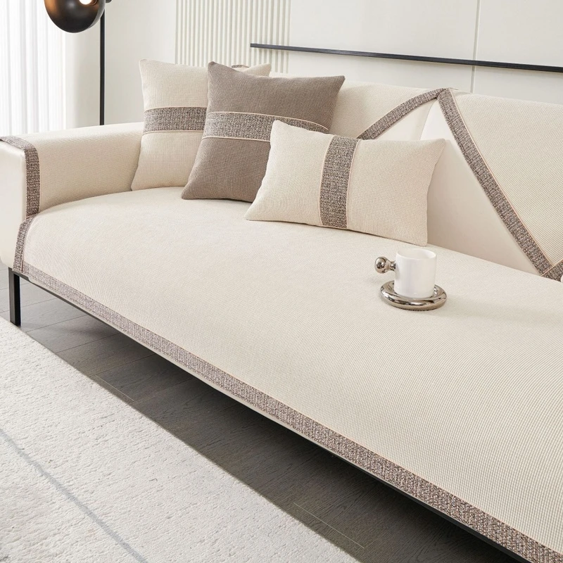 现代轻奢沙发垫四季通用新款雪尼尔防滑坐垫简约皮沙发套罩盖布巾