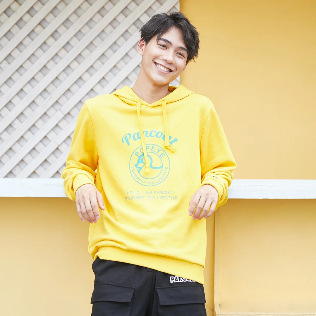 【PANCOAT】春秋新款潮牌马卡龙色连帽卫衣情侣款