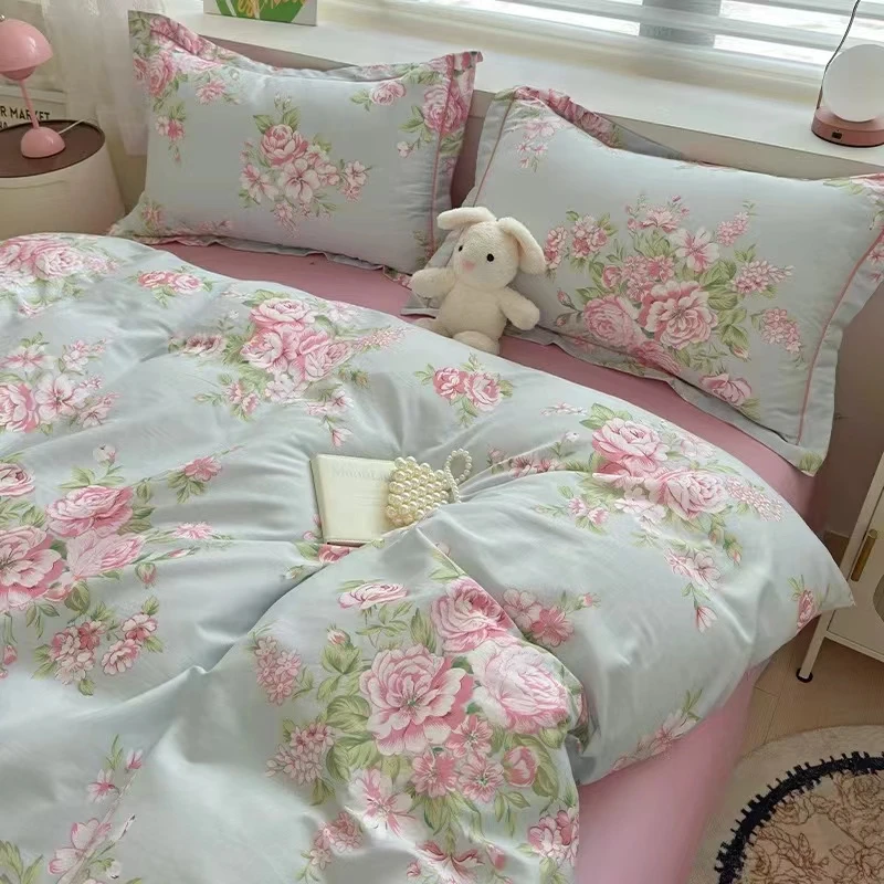 100棉双人被套 2米*2.3米 新款 100棉 柔软亲肤透气【玫瑰庄园】