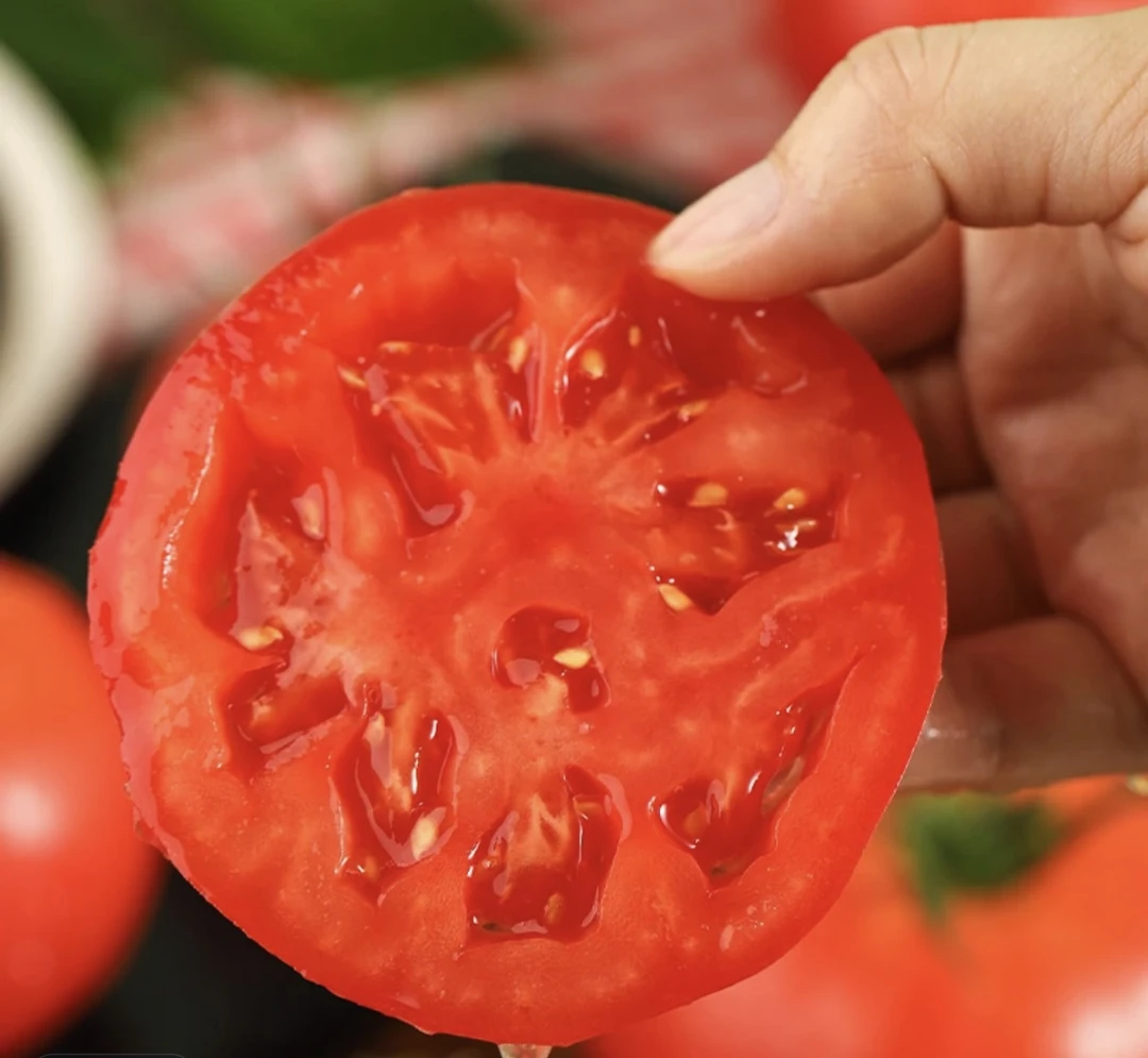 【老品种沙瓤西红柿  助农行动】河南沙瓤西红柿生吃 当天摘
