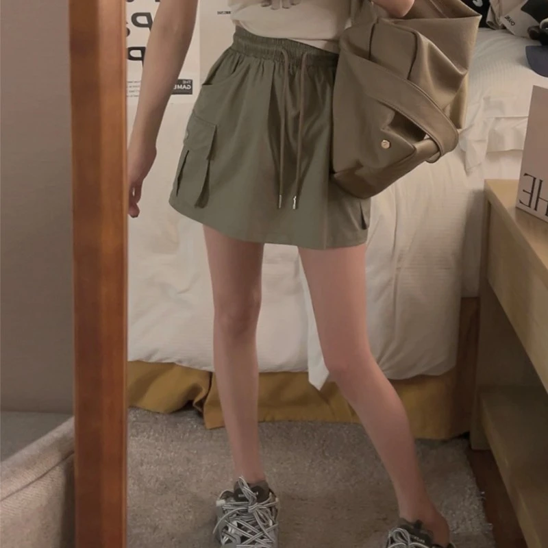 Yukiss直播【露营户外bi备！休闲感工装短裙～】旅行休闲短裙A3252