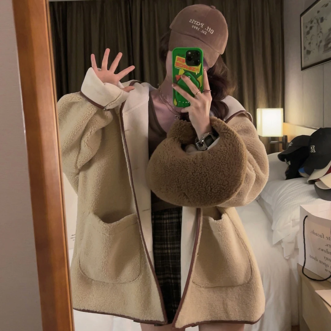 YUKISS直播【一件过冬!复合颗粒绒廓形带帽外套】廓形带帽外套A2747