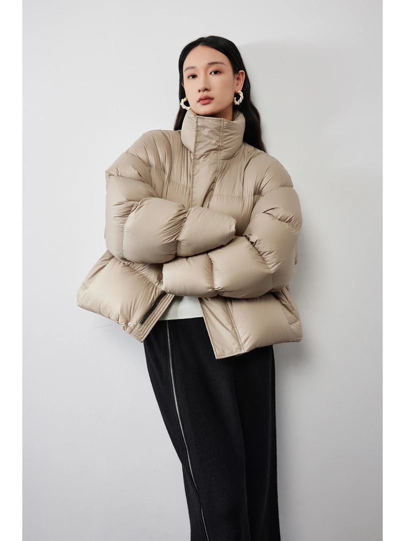 大面包服 霍尔多巴吉95白E绒琎口杜邦面料廓形袖面包服Y绒服外套