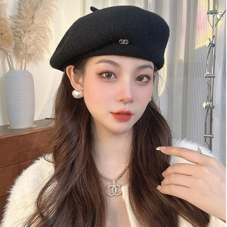 春夏法式复古羊毛贝雷帽女爆款轻奢气质名媛百搭定型显脸小画家帽