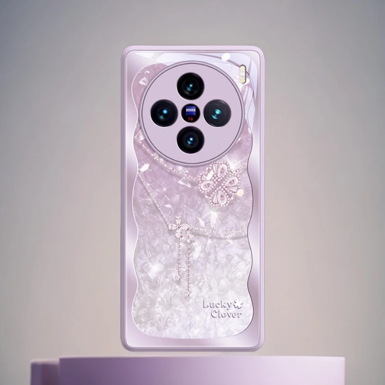 高颜值保护套镜头全包适用vivoX100S手机壳玻璃幸运项链X100pro