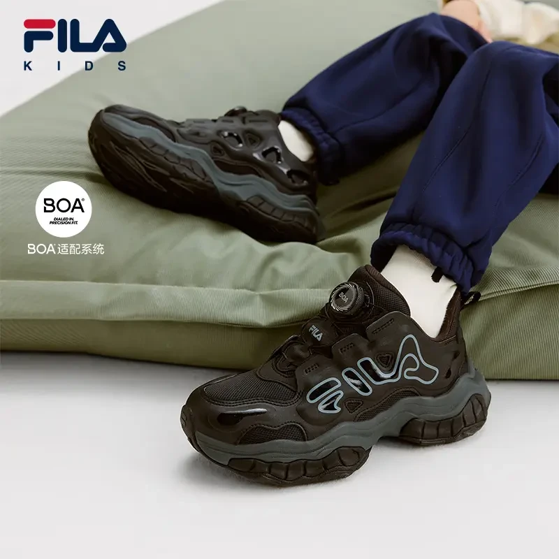 【斐乐儿童】2024冬季中大童泡芙鞋运动时尚儿童复古跑鞋K15B441101