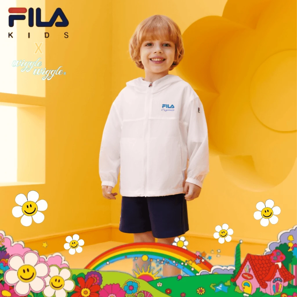 斐乐儿童夏季度假穿搭新款轻薄透气野餐运动长袖皮肤衣K11B421701