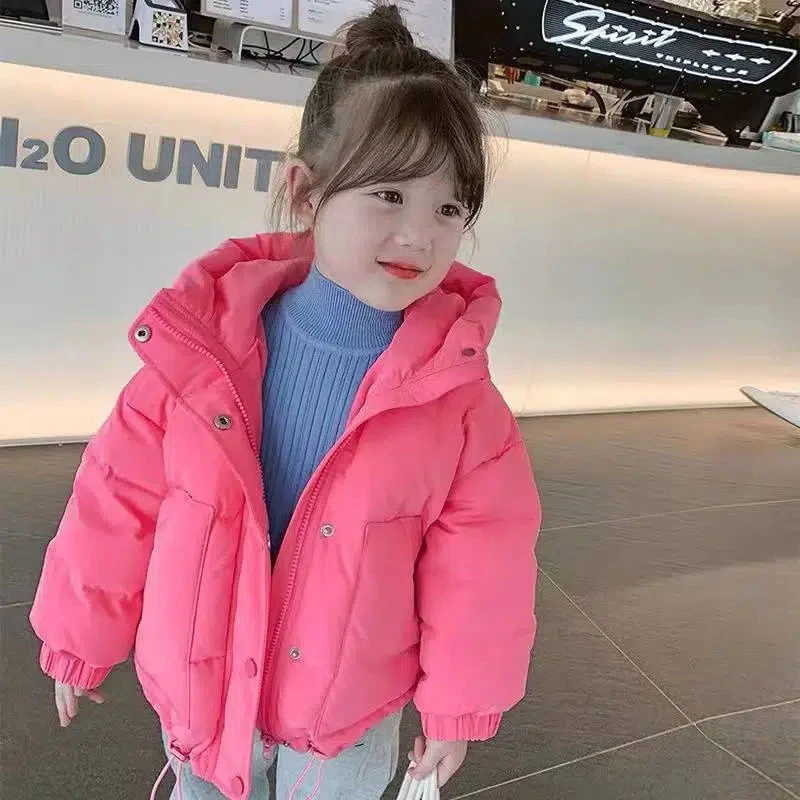 2023新款女童棉秋冬装女孩中小童时髦棉服儿童面包服短款棉袄外套