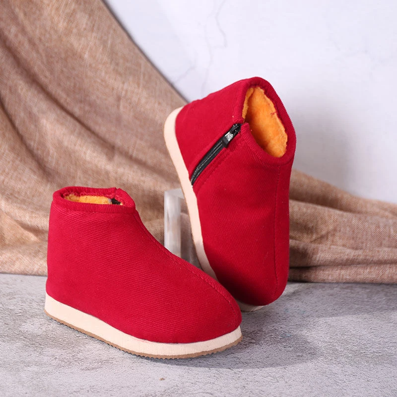 儿童棉鞋女童2021新款宝宝冬暖鞋毛毛鞋冬季加厚加绒男童手工棉鞋