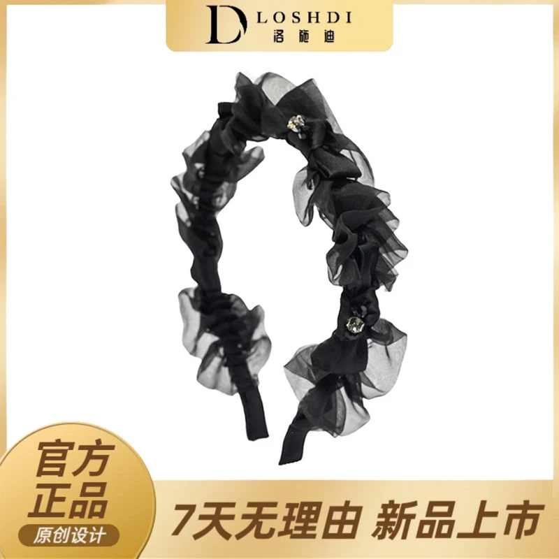 LOSHDI法式优雅【蝶舞】手工时尚气质网红发箍蝴蝶结捏褶设计发饰