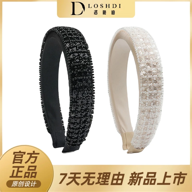 LOSHDI【月见】时尚法式韩版百搭高定发箍气质网红高颅顶发饰头饰