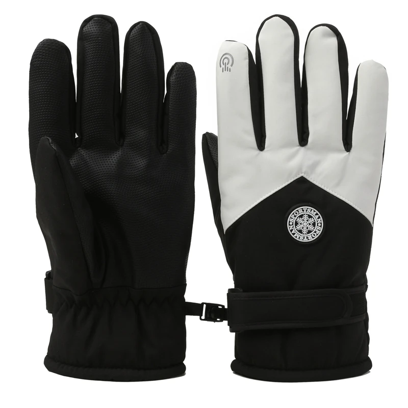 滑雪手套男冬天骑行防寒防滑加绒加厚保暖电动车触屏棉手套女冬季
