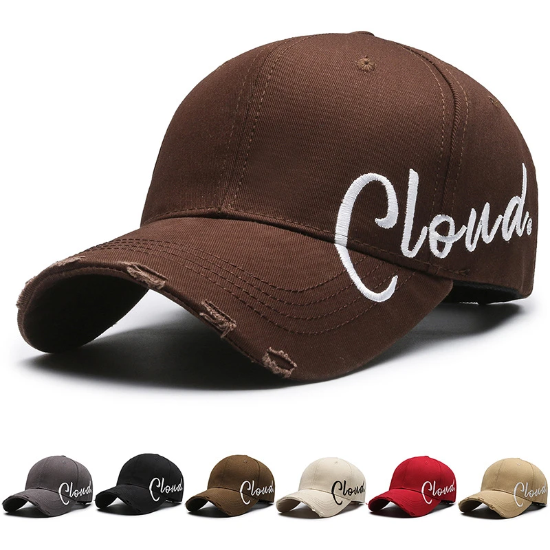 新款硬顶运动帽春秋季学院风大头围情侣帽子字母刺绣遮阳棒球帽