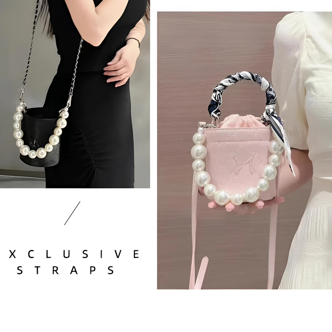 适用mlb水桶包配饰nano香水包腋下斜挎包链包带链条配件肩带改造