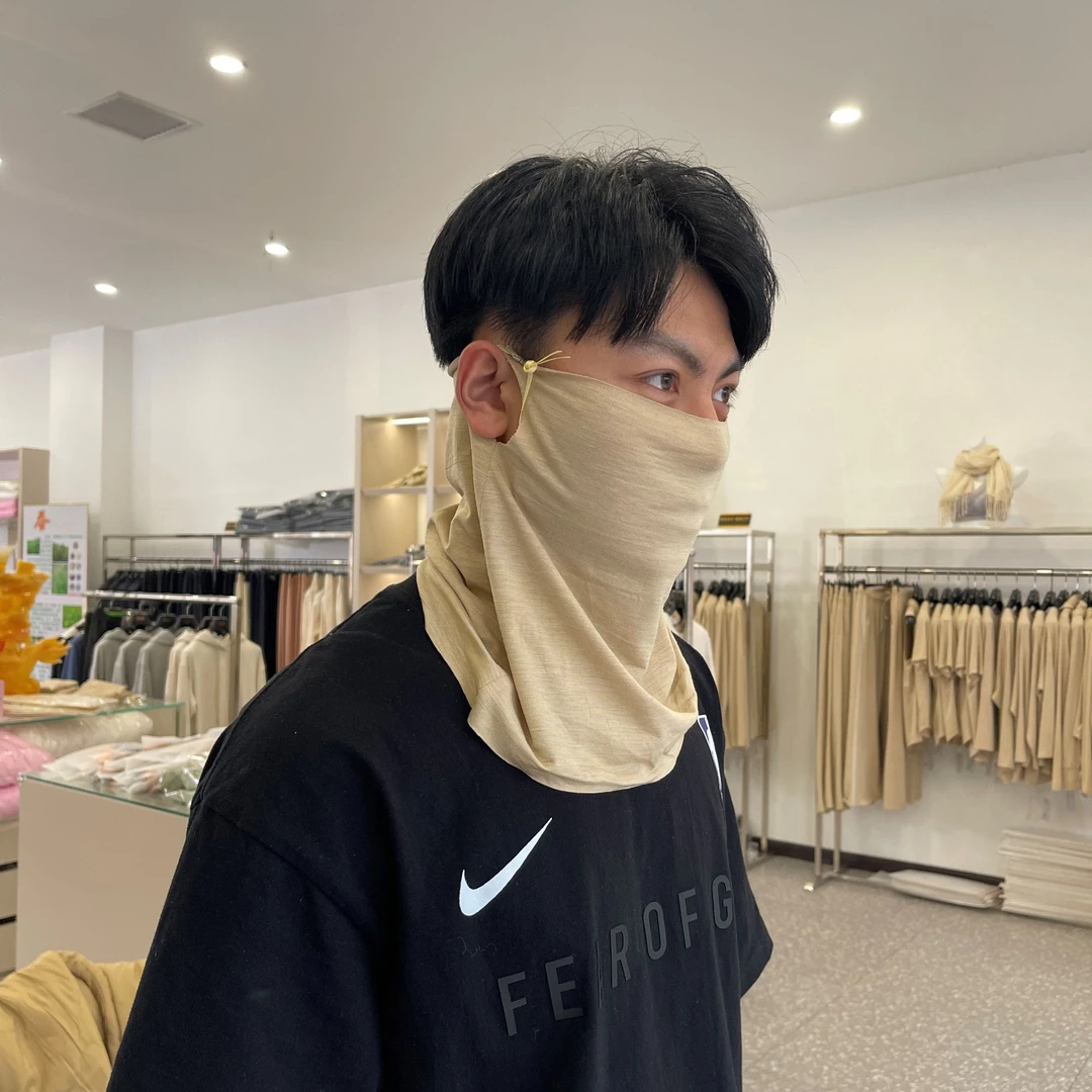 JW  2024年柞蚕丝防晒面罩夏季新款男女同款防护套头脖套