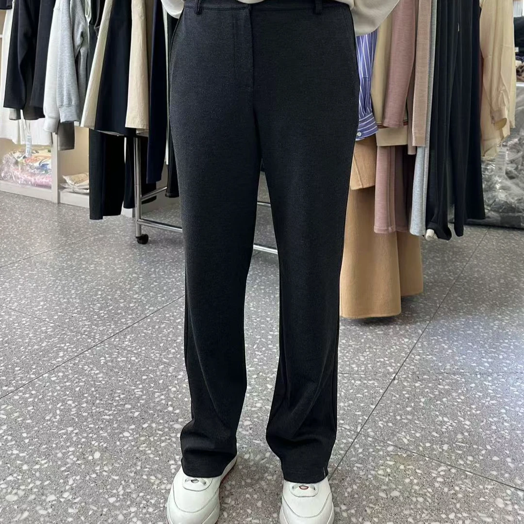 JW-168【柞蚕丝女士西裤】2025年冬季修身舒适女士西服裤秋冬