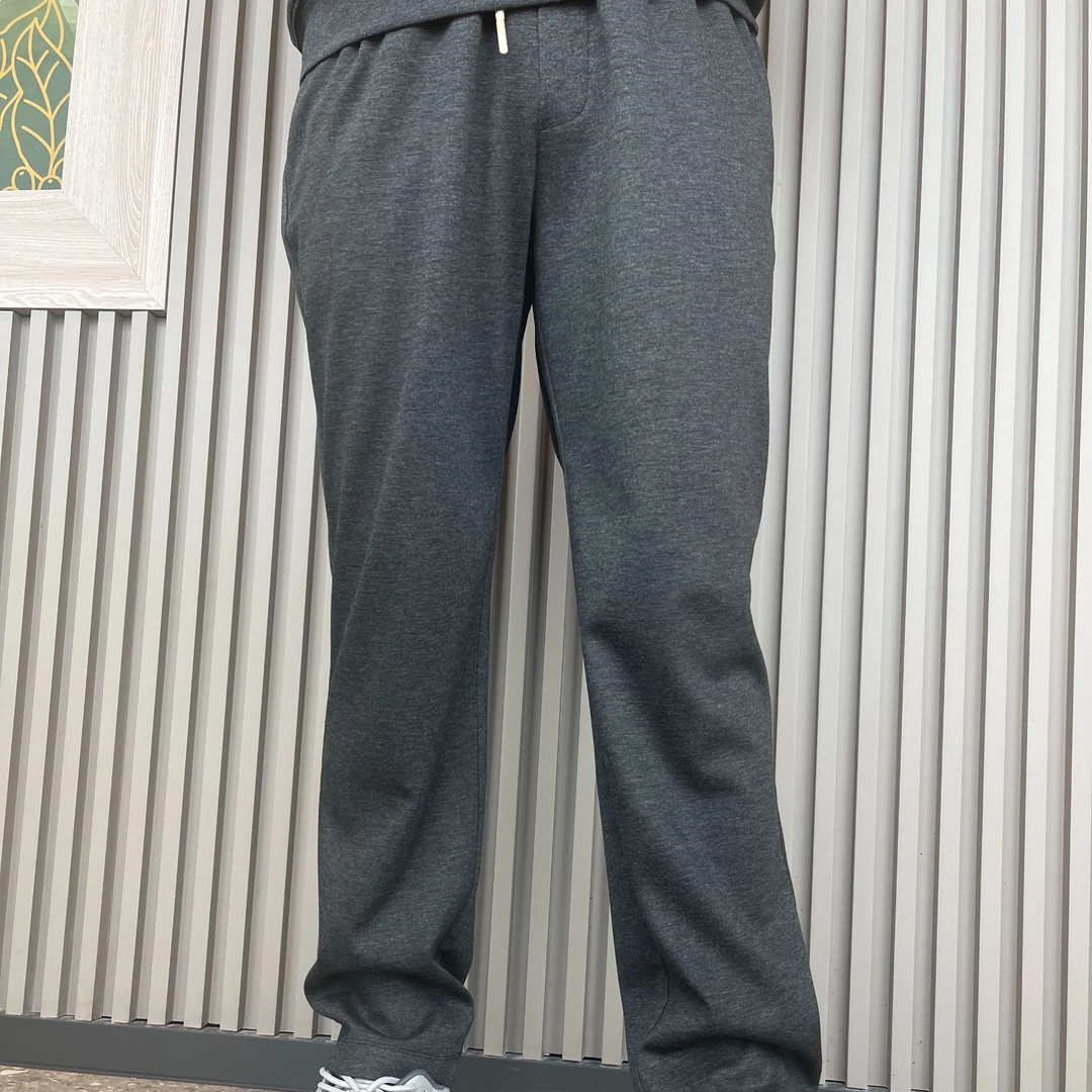 JW-041  2025男士柞蚕丝时尚百搭休闲春夏休闲裤灰色直筒