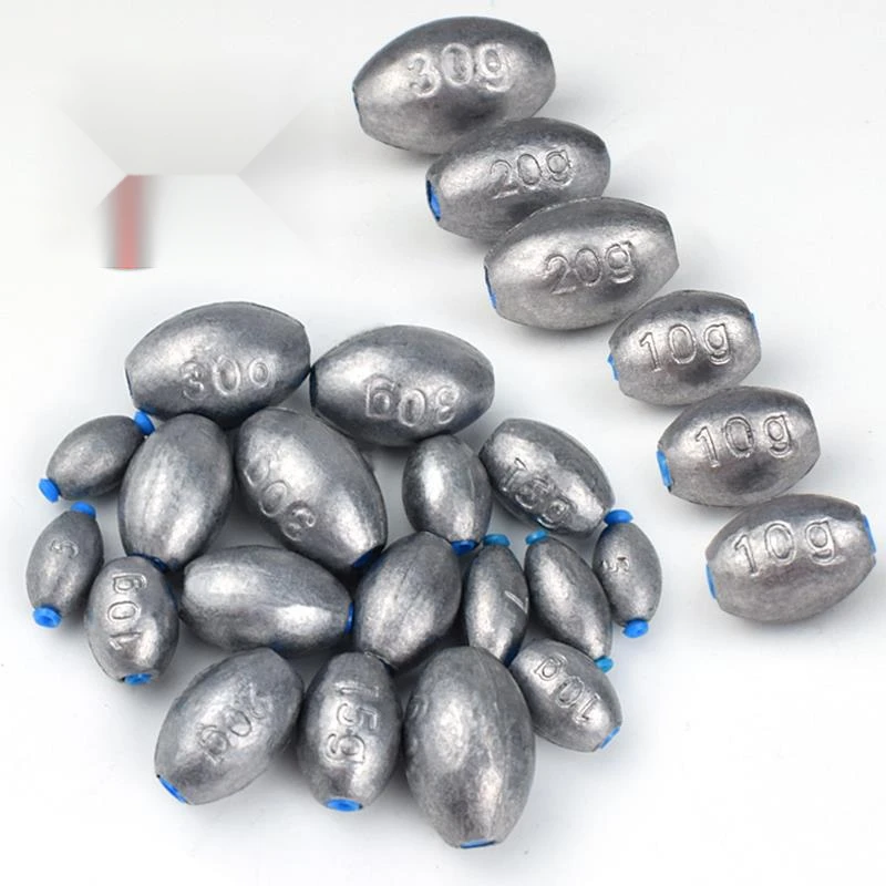 a059通心铅坠橄榄铅空心坠海竿塑芯不伤线中通铅抛竿爆炸钩钓